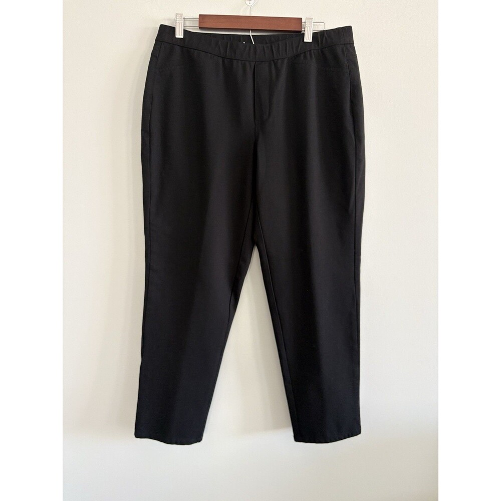J. Jill Ponte Slim Leg Pants Black Pull-on Stretch Casual Women's XL